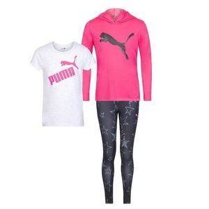 NWT Puma Kids' 3-piece Active Set, Dark Pink
